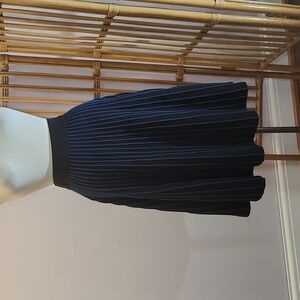 Anne Klein pleated black and blue skirt size Medium holiday business casual